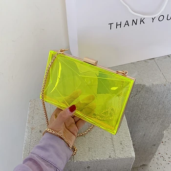 3D Moda Acrílico Transparente Mulheres da Moda Clutch Bag bolsas e Bolsas de Ombro de Senhoras da Cadeia de Saco Crossbody Meninas Saco de Bolsas