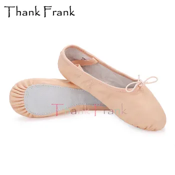Couro genuíno Ballet Shoes Chinelos de quarto da Criança Adulto Profissional de Dança Sapato Mulheres, Meninas Mulheres Cheia Único Zapatillas TF306