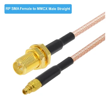 10PCS RP-SMA/SMA Fêmea para MMCX Macho Reto/Direita Ângulo de Cabo de Extensão RG316 Antena MMCX para SMA RF Coaxial Cabo Extensor