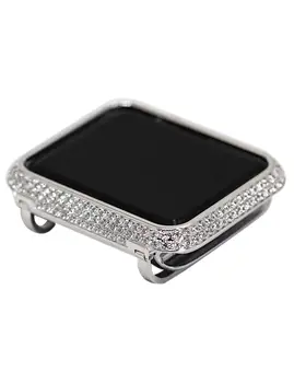 Luxo Diamante, alça para apple faixa de relógio de 38mm 42mm 40mm 44mm série 6 5 4 3 estojo de proteção para o iwatch pulseira de Aço Inoxidável