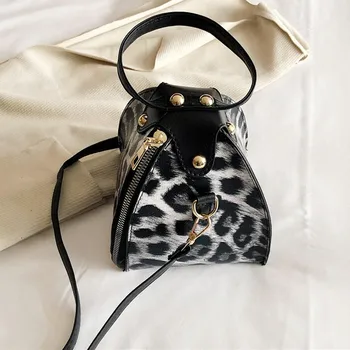 Leopard Bolinho saco de couro bolsa de ombro messenger do telefone da Senhora de saco de Tendência de Grande Capacidade Zíper 2020 Novas женская сумка