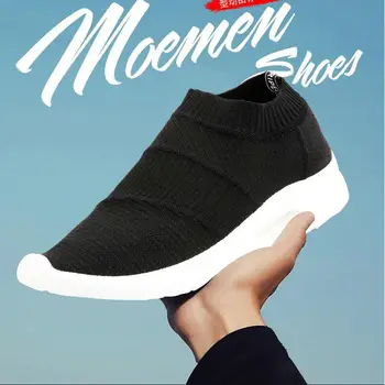 2018 nova Primavera/Outono Novos modelos homens sapatos de 2018 moda confortável juventude tênis Masculino de malha soft design preguiçoso sapatos