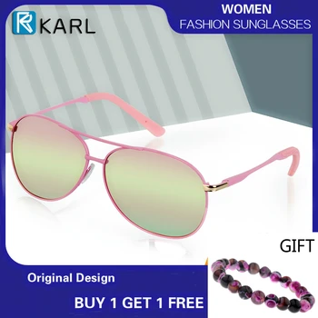 Moda das Mulheres de Óculos de sol Polarizados do Gradiente de Lentes da Marca de Luxo de Design Vermelho Óculos de Sol Óculos de sol para a Mulher 2020 Óculos cor-de-Rosa