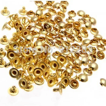 Frete grátis 1000Set Liga de Cogumelo Rebites Pinos Banhado a Ouro para DIY Fashion 8mm de Vestuário Costura,Vestuário Rebites#80388