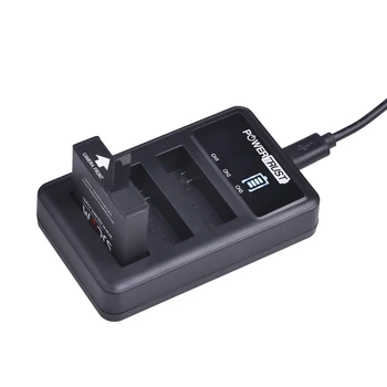 2x 1200mAh Original SJ8 bateria Recarregável Li-ion Bateria + DIODO emissor de luz 3-Canal de Carregador USB para SJCAM SJ8 Série de Câmera para Esportes de Ação