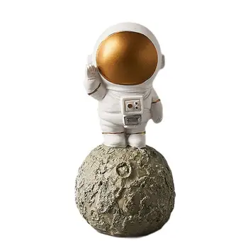 Espaço Homem Astronauta Escultura De Figuras Foguete Avião Cosmonauta Figura Modelo De Material Cerâmico Estátua Decoração De Casa Figurinhas