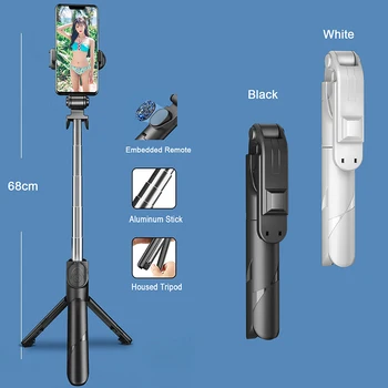Bluetooth Universal Selfie Vara Tripé para o iPhone 12 Samsung Xiaomi Huawei Monopé Selfie do Obturador