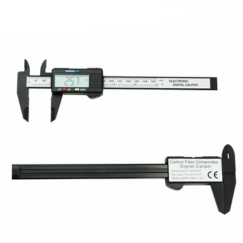 Calibre digital para medición profesional con varilla de profundidad con pantalla LCD para medir longitud y anchura