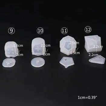 Moldes de Silicone Fazendo DIY de Cristal Epóxi Molde de Dados Filé de Forma