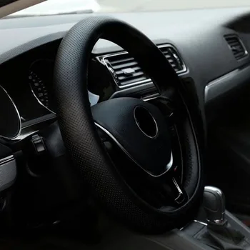 Carro volante capa de couro artificial diâmetro de 38cm para Peugeot 206 207 208 301 307 308 407 2008 3008 4008