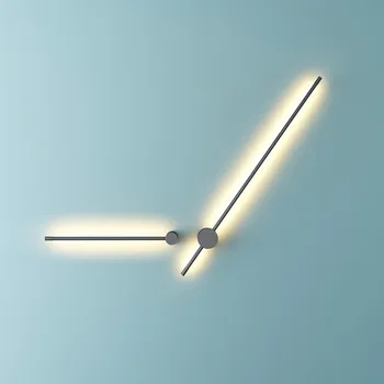 Nordic Minimalista LED, Lâmpada de Parede Moderna, Criativa, Simples Sala de estar Decoração de Casa de Sofá na Parede do Fundo a Luz de Lâmpadas de Cabeceira do Quarto