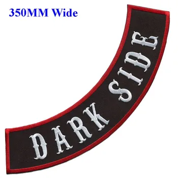 3 cores Escuras lado motociclista de moto de patches de ferro em bordado patches para revestimentos de vestuário, bordados rocker patches