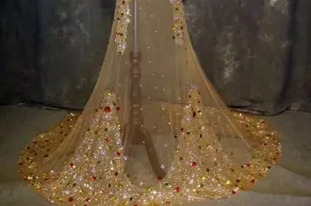 Multi-Cristais de cor Respectiva de Trem de comprimento Vestido de Super luxo Grande Cauda de Vestido de Noite Traje de Noiva Celebrar o Vestido do Baile de finalistas