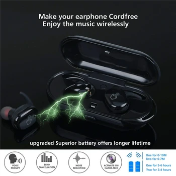 Dropship TWS4 Bluetooth Jerry 5.0 Toque de Esportes Impermeável Binaural sem Fio Bluetooth Fone de ouvido Com Microfone Carregar Caixa de Fones de ouvido