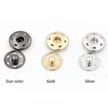 10Set de Ouro de Metal Botão de Camisa, Casaco de Botões de Moda Pressione o Botão Prendedores de DIY Acessórios de Costura C7-2