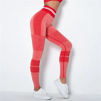 Yoga leggings Mulheres de Cintura Alta Perfeita Adequação a Barriga de Controle Calças Pulseira de Execução Esportes Push-up Faixa de calças de Yoga