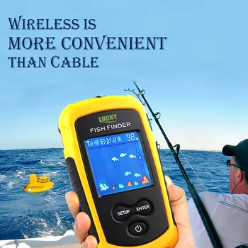 SORTE Sonar fish finder wireless FFCW1108-1 120m sem Fio de Pesca de Alarme mais Profundo Localizador de Alarme de 40M/130FT mais profundo fishfinder