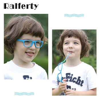 Ralferty Crianças Óculos de Armação de Crianças Inquebrável Não-parafuso TR90 de Sílica gel Óculos Com Correia de Óptica, Óculos, Óculos K303