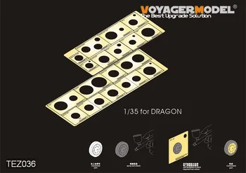 Voyager TEZ036 1/35 segunda guerra mundial FAV Rodas de Stencil Modelos para o Dragão kit