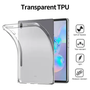 TPU macio Tablet Case Para Samsung Galaxy Tab S6 10,5 cm SM-T860 SM-T865 2019 TPU Transparente de Protecção Tampa de Trás Para a Aba S6