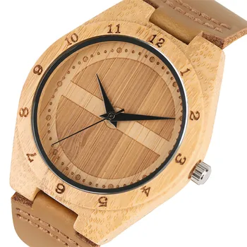REDFIRE Clássico Proibidos de Design de Logotipo de Madeira Relógios de Homens, Pulseira de Couro Genuíno de Quartzo Relógio de Madeira do Relógio Presentes reloj