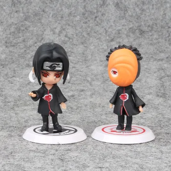 Naruto Shippuden Tobi Modelo de Uchiha Itachi Brinquedo Figura 7cm de Gaara, Sasuke Killer B Pvc Boneca Sennin Modo de Uzumaki Naruto Q Versão