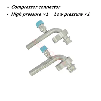 2pcs compressor de Ar condicionado conector,Compressor de Configurador,Compressor de alta e baixa pressão, conector de saída de