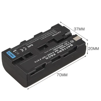 2Pcs 7,2 V 2600mah NP-F550 NP-F570 Recarregável da Câmara Digital Batteria Pack + Carregador USB Para Sony NP-F550 NP-F570 Bateria