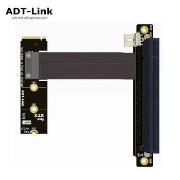 M. 2 NVMe Tecla M para x16 PCIe x4 Adaptador de extensão de 90 Graus de Ângulo Para o STX placa-Mãe Placa Gráfica Extensão adt-link