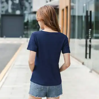 GIGOGOU Algodão Mulheres T-Shirt de Verão, camisa de Manga Curta T S-3XL Bordado T-shirt Mulher Camisas Casuais Feminino T-shirts