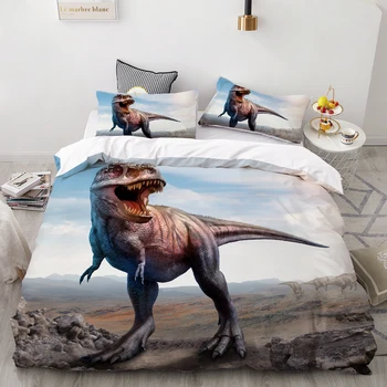 A Impressão 3D Conjunto de roupa de Cama,Personalizado Crianças Crianças do Bebê da Capa de Edredão Conjunto,desenhos animados Rhamphorhynchus Dinossauros em Jurassic Park roupa de cama