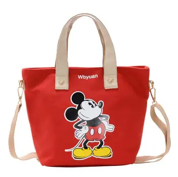 Disney Mickey mouse senhora de lona mensageiro saco de ombro cartoon moda minnie bolsa das mulheres messenger bag de compras