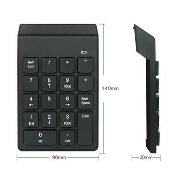 G1 2.4 G sem Fio Teclado Numérico USB Ultra Slim Digital Mini Teclado Ergonômico o teclado numérico Padrão 18 Teclas para iMac/MacBook