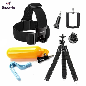 SnowHu Desporto da câmara conjunto de Acessórios Flexível Mini OctopusTripod Com Parafuso Para GoPro Hero 9 8 7 6 5 4 yi 4k câmara GS63