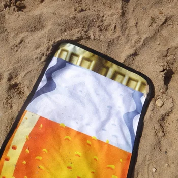 Garrafa de cerveja Série de Microfibra Toalha de Praia com Cordão Mochila Saco de Desporto Yoga Cobertor de Natação, Toalha de Banho