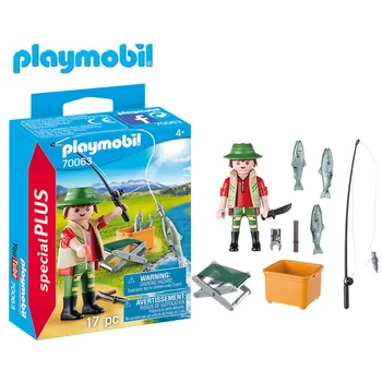Playmobil Construção De Pesca Menino 70063 Conjunto De Kleine Bouwsteen Kinderen Splicing Brinquedo Verjaardag Presente De Natal