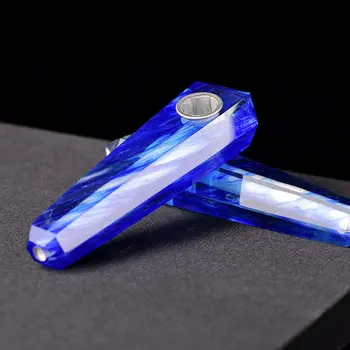 O Transporte da gota de atacado azul Natural de fundição de Cristal de Quartzo Fumar Cachimbo+filtro de quartzo, pedra de cura varinha Frete Grátis