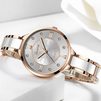 2020 SUNKTA Mulheres Relógios de Luxo Metal, Pulseira de relógio de Pulso Elegante Moda Quartzo Relógio de Ouro do sexo Feminino de Aço Inoxidável Assistir Vestido