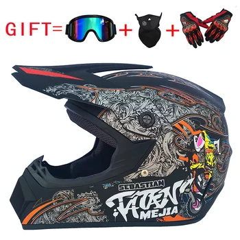 Moto de cross-country capacete de mountain bike cross-country capacete capacete de protecção enviar máscara, luvas e óculos de