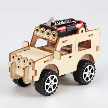 Crianças DIY Kit Jeep Experimento de Ciência da Educação-TRONCO Brinquedos Tecnologia Eletrônica Projeto de Construção para as Crianças da Escola Menino