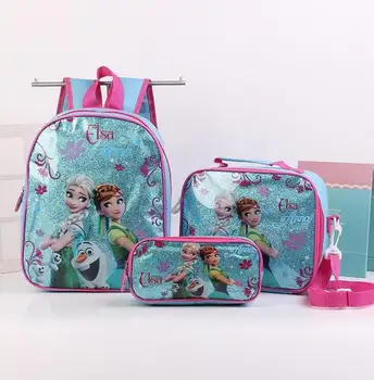 Disney Meninas Quente Congelado cartoon mochila crianças princesa linda elsa anna mochila Bonito Marca Toddler meninos mochilas