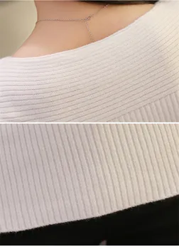 Roupas femininas barra neck sweater selvagem parágrafo curto Magro de Camisa feminina manga longa thread apertado conjuntos de camisolas ZZ202