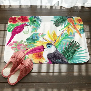 Flamingo Impresso Anti-derrapante capacho de Aspiração, cozinha bedroon banheira tapetes de Casa de Entrada tapete de orações 40*60cm 0013