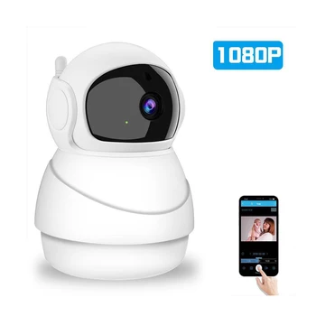 EVKVO de 1080P em HD a Câmera do IP de WiFi Baby Monitor Mini Vigilância da Câmera do CCTV IR de Visão Noturna Áudio em Dois sentidos 2MP Câmera da Segurança Home