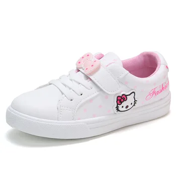 Novo Quente de Menina Casual Sapatos de desenhos animados Hello Kitty Design de Moda Princesa Doce Bonito Crianças Único Sapatos Tamanho 26-36