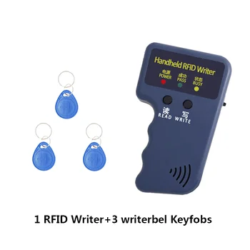 RFID portáteis Copiador Gravador de 125KHz Leia EM4100 TK4100 Duplicador de Programador Leitor EM4305 T5577 Regravável ID Pingentes Tags