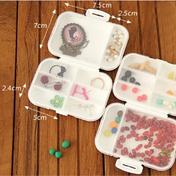 8 Dividido Medicamentos Caixa De Mini-Pílulas Organizador Caso Recipiente Para Comprimidos De Divisores De Armazenamento Distribuidor Semanal Pillbox Pillendoosje