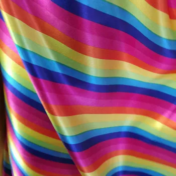 Arco-íris rainha tecido de poliéster material do vestido de costura de tecido para cortina para linning tampa de cama de decorar designer arco-íris