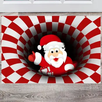 Visual 3D de Vórtice Ilusões de Óptica antiderrapante, Tapete de Carpete Natal Capacho Quarto Sofá da Sala Decoração de Natal