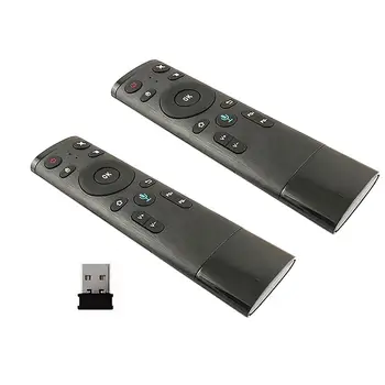 P5 Ar Mouse Voz Bluetooth com Controle Remoto Para Smart TV Android Caixa de IPTV sem Fio de 2,4 GHz de Voz, Controle Remoto Com Receptor USB